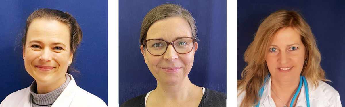 Portraitbilder von Dr. med. Susanne Springborn, Ella Komissarenko und Dr. med. Nicole Ressel